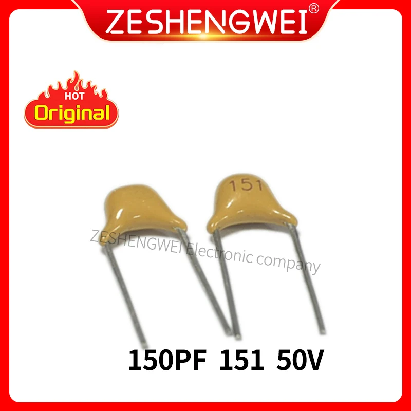 

100PCS Monolithic Capacitors 150PF 151 5V Pin Pitch 5.08 MM±10% The Infinite Capacitance