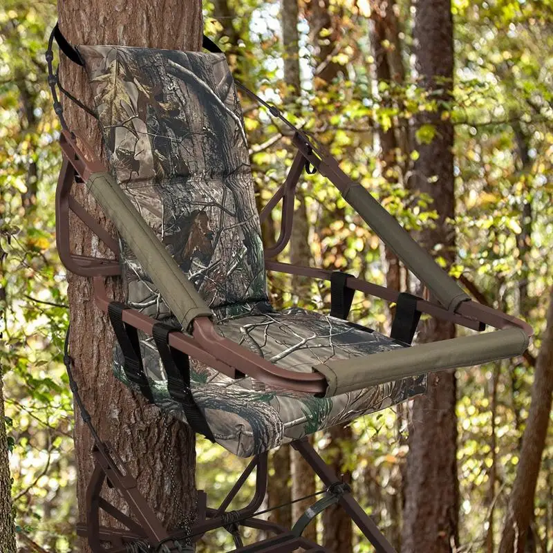 

Ladder Stand Seat Replacement Hunting Tree Seat With Adjustable Strap Universal Seat And Tree Stand Rail Pads Hunting Seat