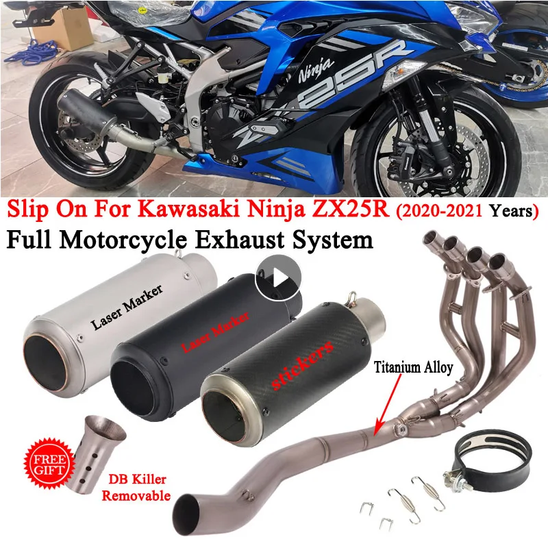 Slip On For Kawasaki Ninja ZX25R ZX-25R 20 - 21 Full System Motorcycle Exhaust Escape Modified Front Mid Link Pipe Moto Muffler
Slip On For Kawasaki Ninja ZX25R ZX-25R 20 - 21 Full System Motorcycle Exhaust Escape Modified Front Mid Link Pipe Moto Muffler