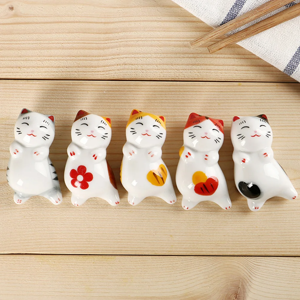 5pcs Ceramic Fat Cat Shape Chopsticks Rack Cartoon Chopsticks Stand Creative Spoon Fork Holder for Kitchen
5pcs Ceramic Fat Cat Shape Chopsticks Rack Cartoon Chopsticks Stand Creative Spoon Fork Holder for Kitchen