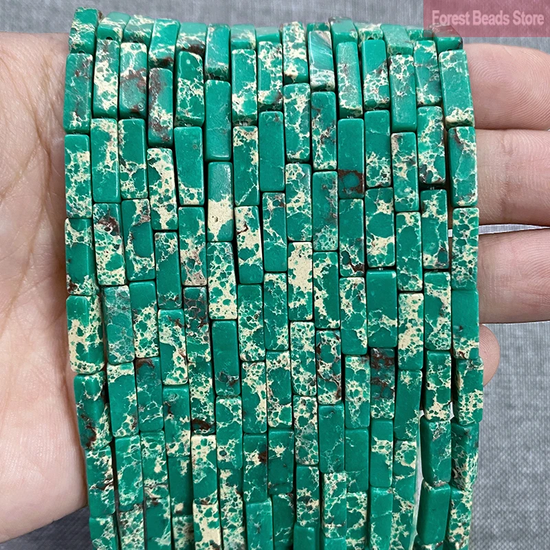 13x4mm Natural Stone Beads Green Sea Sediment Turquoise Square Tube Spacer Beads for Jewelry Making Bracelet Earrings 15''
13x4mm Natural Stone Beads Green Sea Sediment Turquoise Square Tube Spacer Beads for Jewelry Making Bracelet Earrings 15''