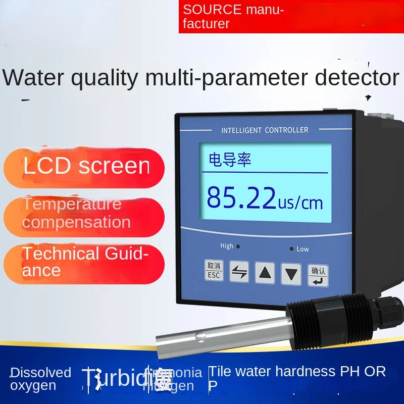 Water Quality Multi-Parameter Detector Portable Tap Water ECPH Dissolved Oxygen Ammonia Nitrogen Analysis Tester Sensor
Water Quality Multi-Parameter Detector Portable Tap Water ECPH Dissolved Oxygen Ammonia Nitrogen Analysis Tester Sensor