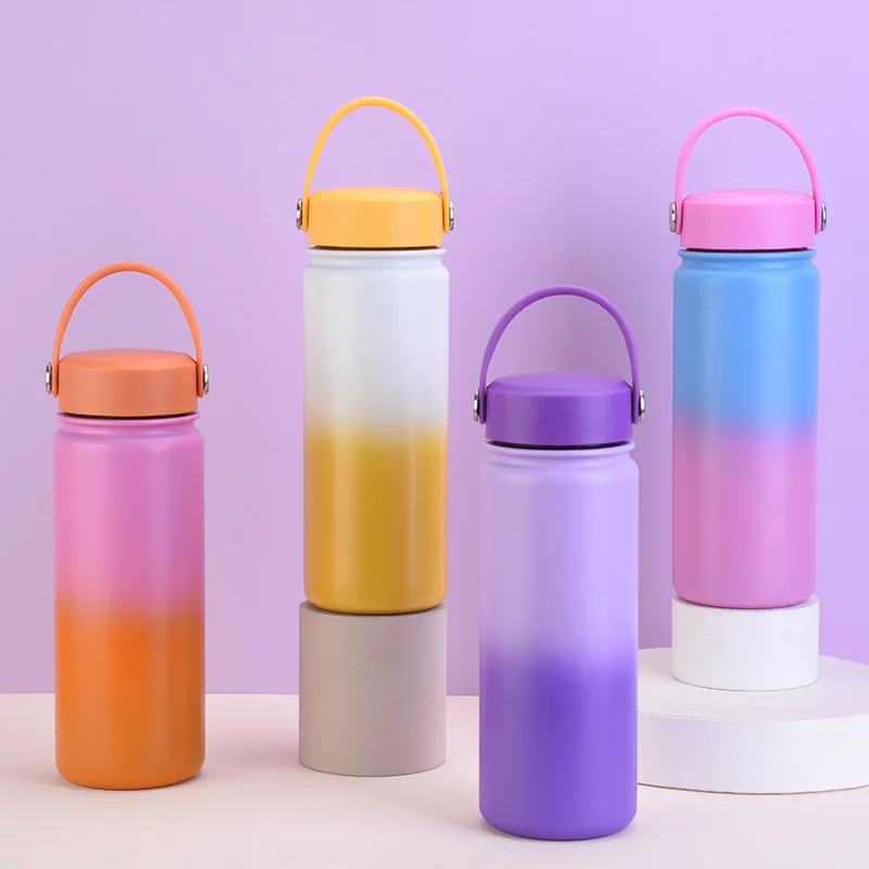 550ML Gradient Sport Flask Water Bottle Stainless Steel Thermos Mug with Handle Lid Vacuum Insulated Coffee Cup Gift For Her
550ML Gradient Sport Flask Water Bottle Stainless Steel Thermos Mug with Handle Lid Vacuum Insulated Coffee Cup Gift For Her