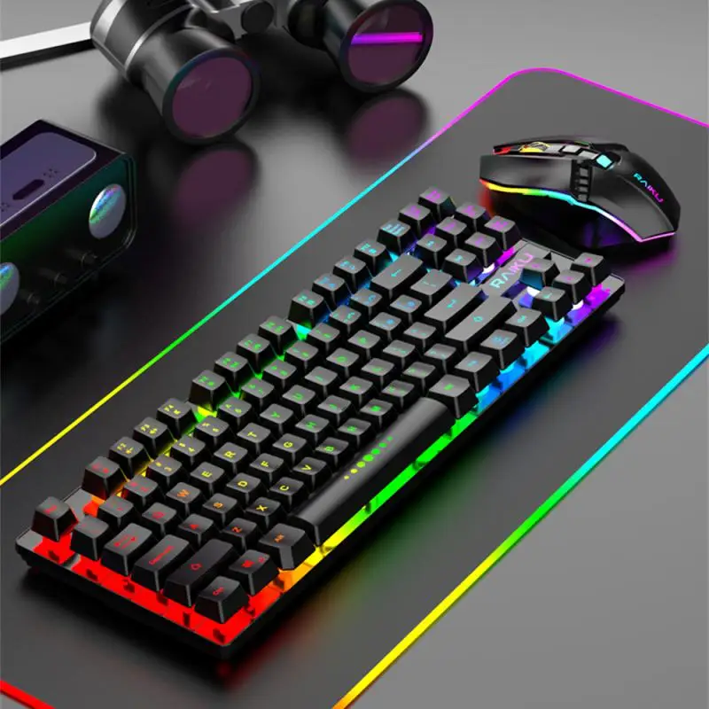 RYRA 2.4G Wireless Gamer Keyboard And Mouse Set RGB Gaming Keyboard Backlight Gamer Kit 87 Key Charging Keyboard For Computer Pc
RYRA 2.4G Wireless Gamer Keyboard And Mouse Set RGB Gaming Keyboard Backlight Gamer Kit 87 Key Charging Keyboard For Computer Pc