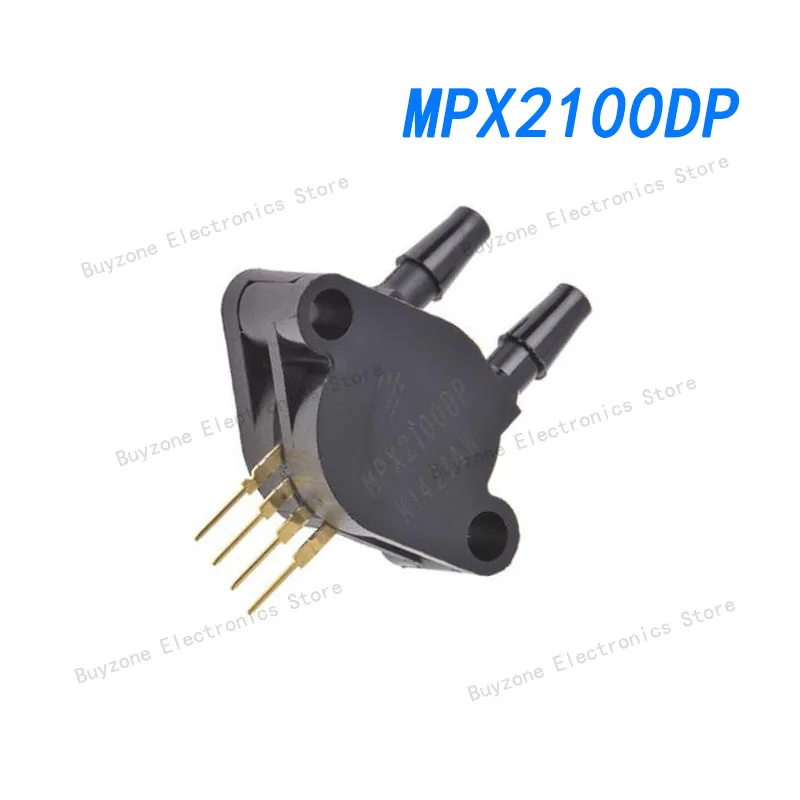 

MPX2100DP Pressure Sensor 14.5PSI (100kPa) Differential Male - 0.19" (4.93mm) Tube, Dual 0 mV ~ 40 mV (10V) 4-SIP Module