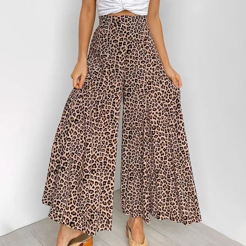 Boho Beach Leopard Printed Loose Oversize Pant Ladies Cotton Rayon Summer Casual High Waist Wide Leg Pants for Women
Boho Beach Leopard Printed Loose Oversize Pant Ladies Cotton Rayon Summer Casual High Waist Wide Leg Pants for Women
