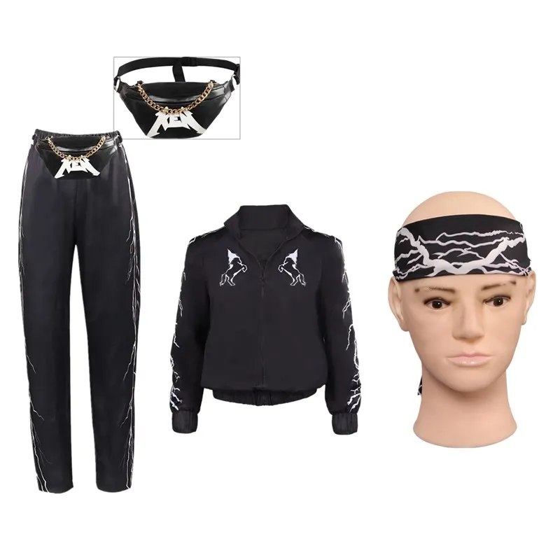 Ken Cosplay Movie Barbier Men Black Shirt Coat Pants Bag Headband Outfits Male Role Play Costume Halloween Carnival Suit
Ken Cosplay Movie Barbier Men Black Shirt Coat Pants Bag Headband Outfits Male Role Play Costume Halloween Carnival Suit