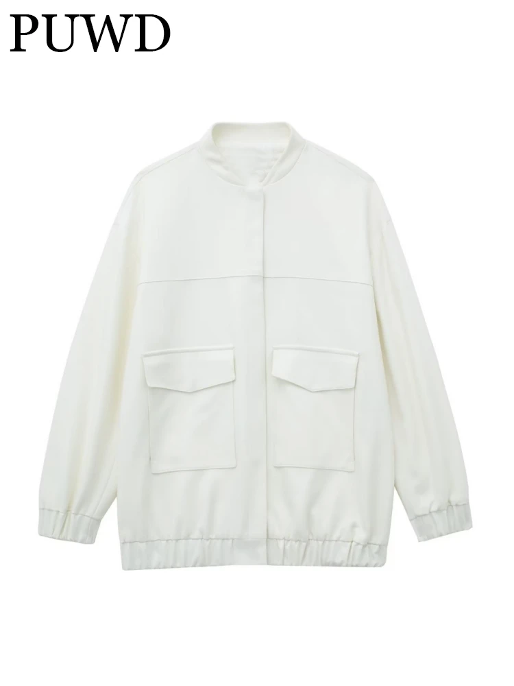 ZACK RAIN Женские однотонные пальто 2023 осенние винтажные дамские пальто на молнии с длинными рукавами и карманами, пальто с украшением, женская верхняя одежда с карманами