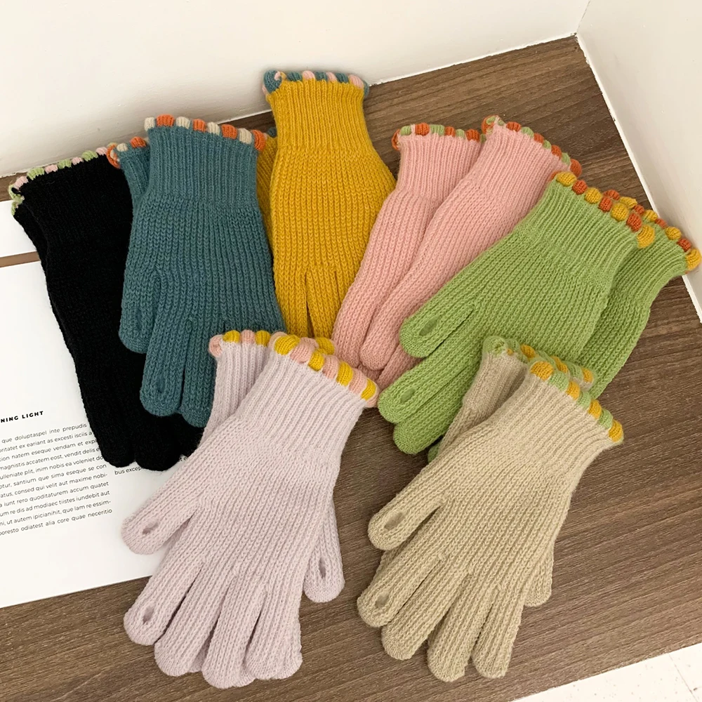 Knitted Woolen Padded Gloves Women Winter Warm Padded Students Riding Touchscreen Full Finger Gloves Ins Outdoor Warm Gloves
Knitted Woolen Padded Gloves Women Winter Warm Padded Students Riding Touchscreen Full Finger Gloves Ins Outdoor Warm Gloves