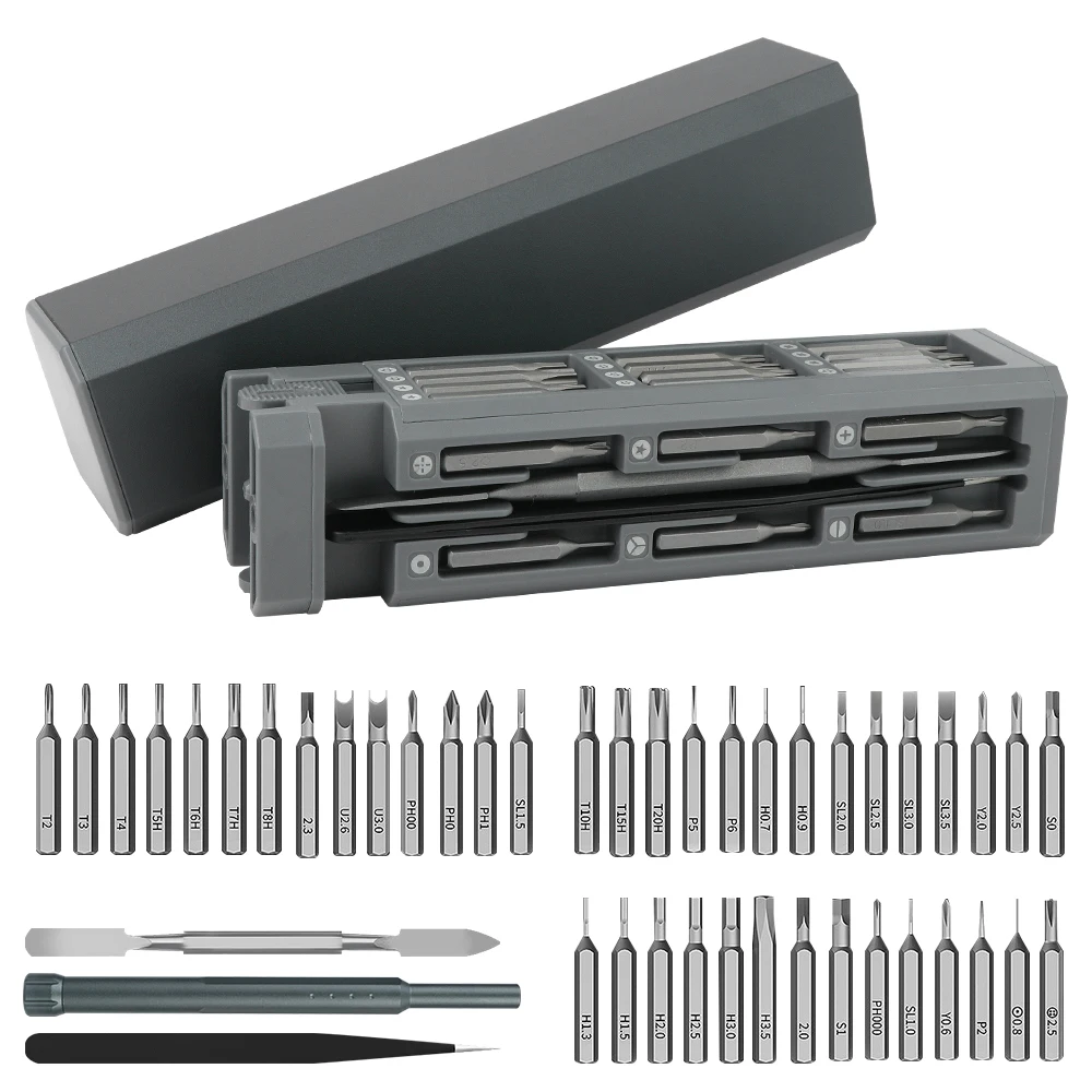 44 In 1 Magnetic Dismountable Screwdriver Kit For PC Phone Repair Precision Magnetic Bits Screw Driver Set Mini Tool Case
44 In 1 Magnetic Dismountable Screwdriver Kit For PC Phone Repair Precision Magnetic Bits Screw Driver Set Mini Tool Case
