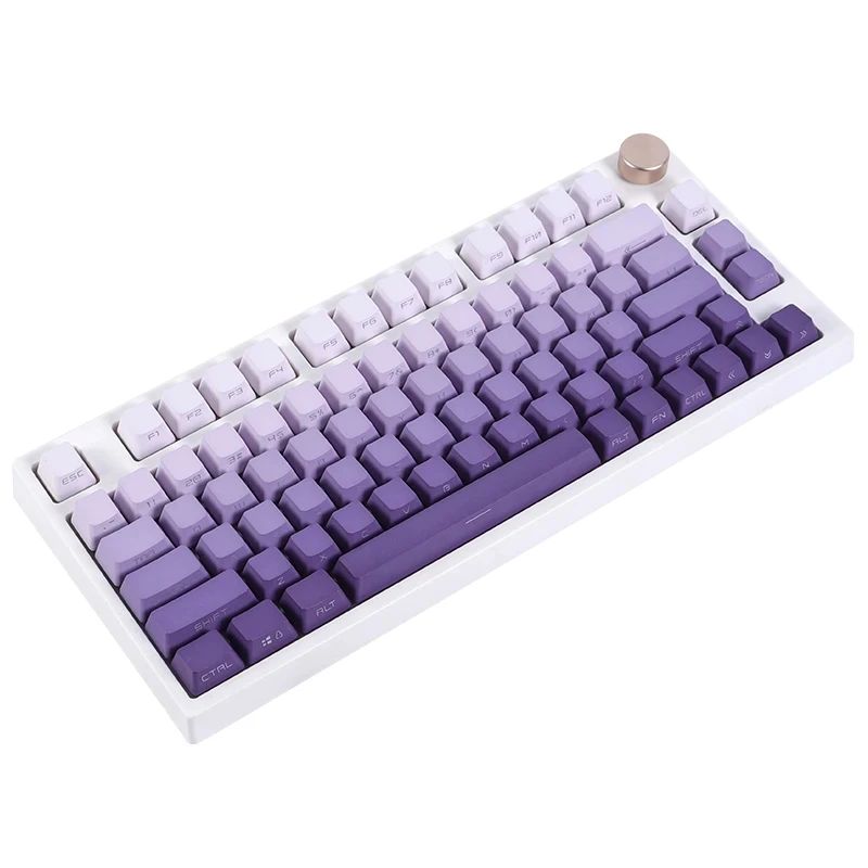 Purple Gradient Keycaps OEM Profile Backlit Keycap PBT Side/Top Print Key Cap For MX Switch GK61 GMK67 87 104 Keyboard
Purple Gradient Keycaps OEM Profile Backlit Keycap PBT Side/Top Print Key Cap For MX Switch GK61 GMK67 87 104 Keyboard