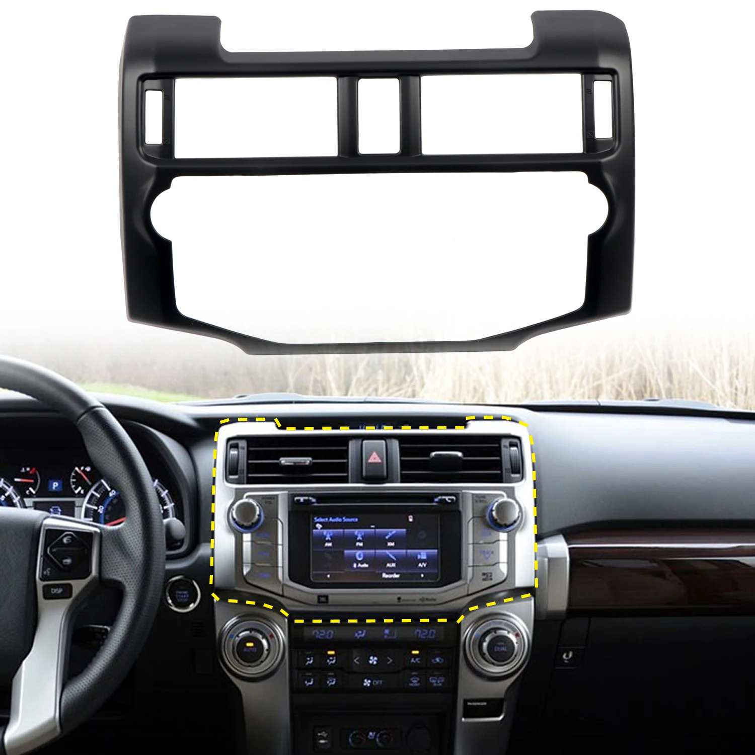 Fit For Toyota 4Runner 2014-2019 Car Accessories ABS Matte Black Console Navigation Frame Cover Trim 1pcs LHD! RHD!
Fit For Toyota 4Runner 2014-2019 Car Accessories ABS Matte Black Console Navigation Frame Cover Trim 1pcs LHD! RHD!