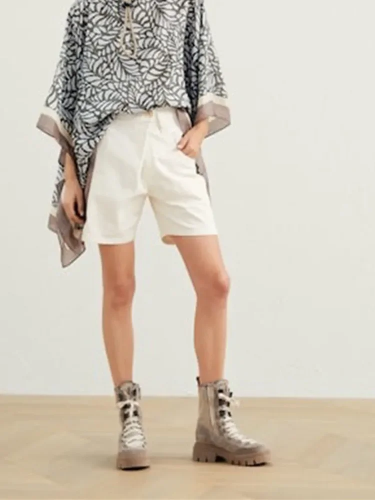 Shorts for Women 2023 New Summer Cotton Beading Chain Button High Waist Casual Solid Color Short Pants
Shorts for Women 2023 New Summer Cotton Beading Chain Button High Waist Casual Solid Color Short Pants