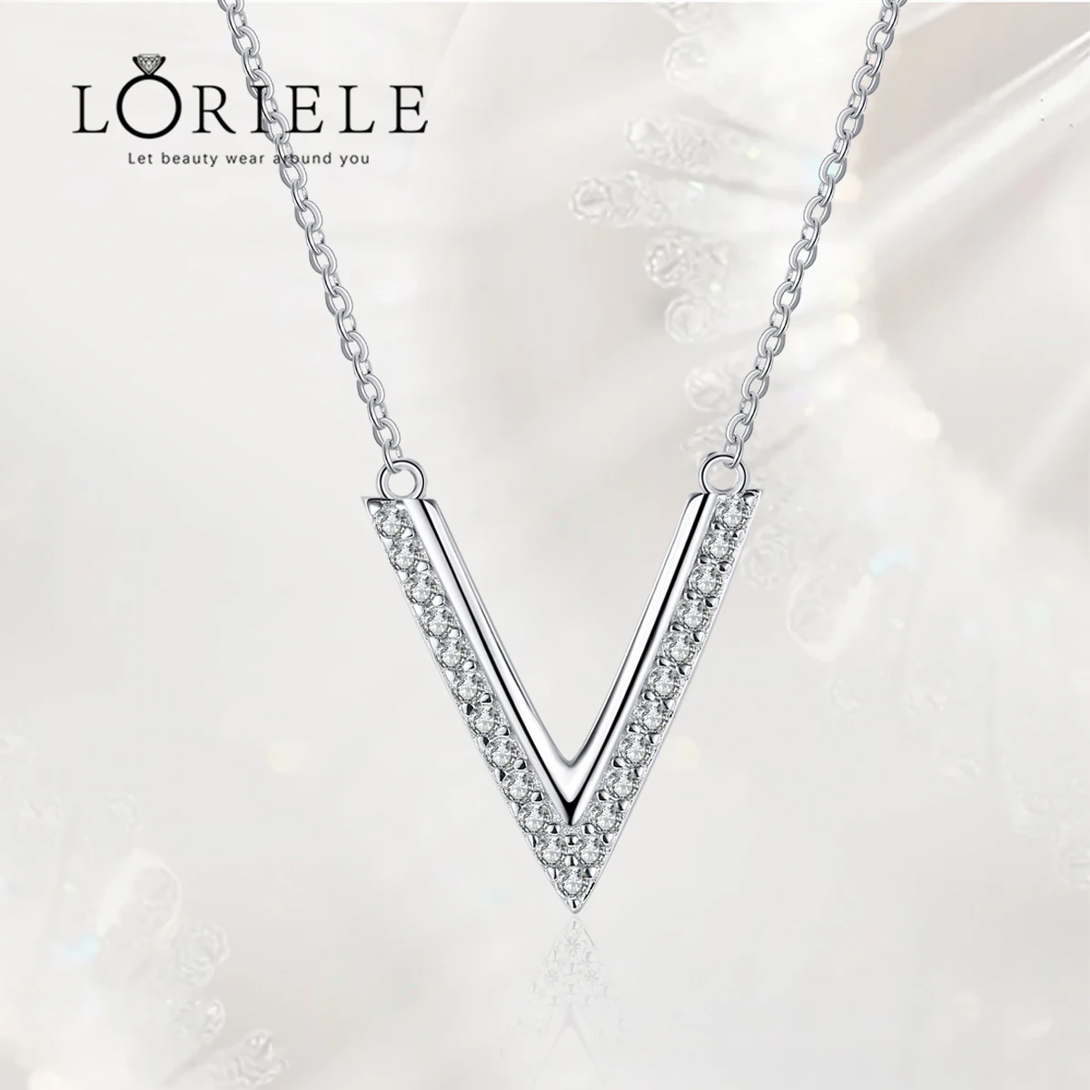 LORIELE Created Diamond V Letter Pendant Necklace For Women Men Sterling Silver Moissanite Necklace Birthday Anniversary Gift
LORIELE Created Diamond V Letter Pendant Necklace For Women Men Sterling Silver Moissanite Necklace Birthday Anniversary Gift