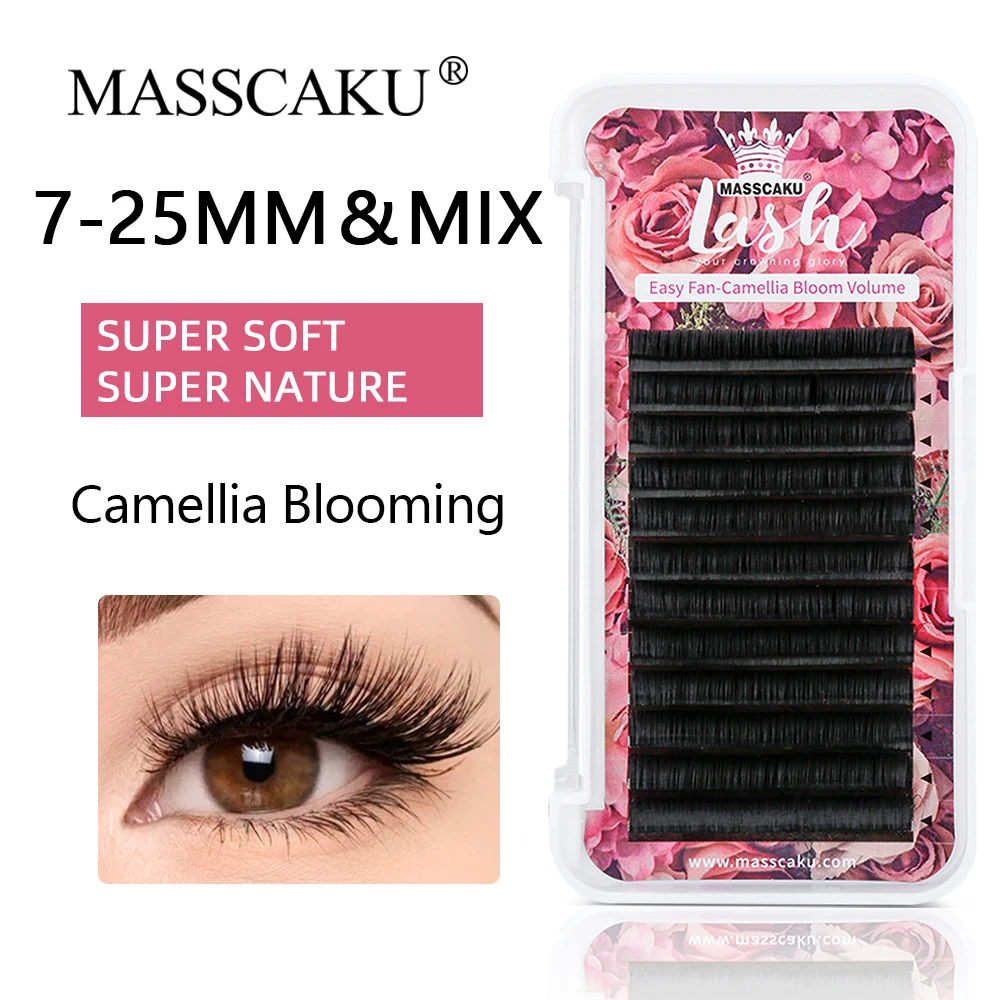 MASSCAKU Volume Lash Extensions C Curl 8-20mm 12 rows Easy Fan Volume Lashes 0.05 0.07 0.10mm Automatic Blooming Lashes
MASSCAKU Volume Lash Extensions C Curl 8-20mm 12 rows Easy Fan Volume Lashes 0.05 0.07 0.10mm Automatic Blooming Lashes