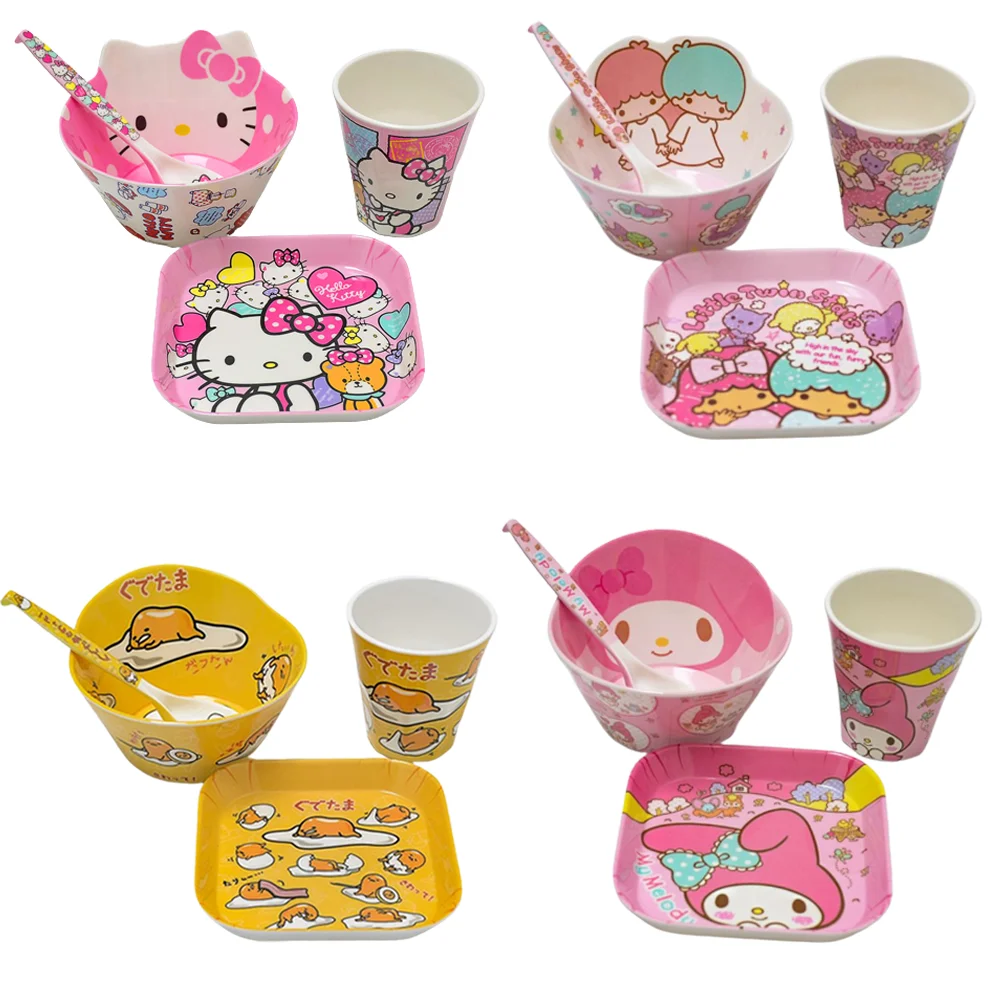 Anime Sanrioed Hello Kittys Tableware Set Kawaii My Melody Gudetama Cartoon Bowl Plate Cup Spoon Kids Baby Melamine Safe Feeding
Anime Sanrioed Hello Kittys Tableware Set Kawaii My Melody Gudetama Cartoon Bowl Plate Cup Spoon Kids Baby Melamine Safe Feeding