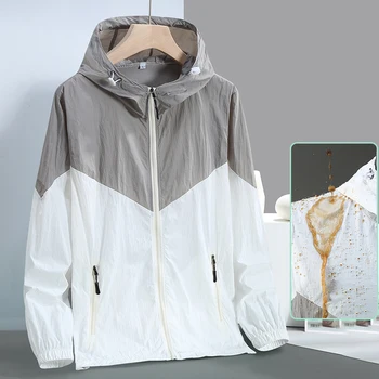 Blazêr Masculino de Linho: Um Essencial Sofisticado para o Verão 9 Plus Size S-7XL Men Summer Coat Hooded 2024 Fashion Waterproof Men's Windbreaker Ultrathin Breathable Sunscreen Jacket