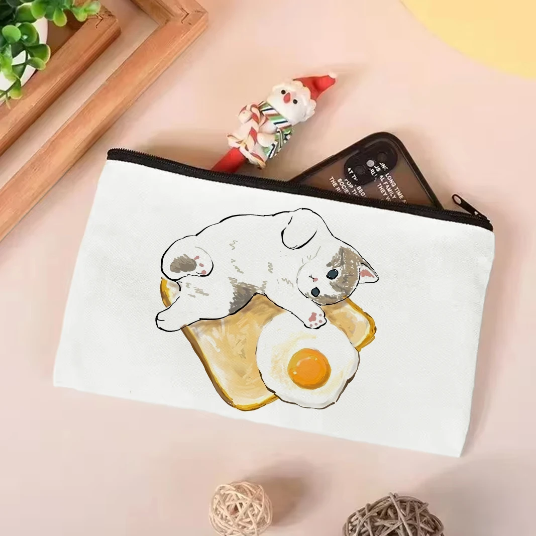 Cute Cats and Food Canvas Tote Bag - Adorable Creativity-Inspired Shoulder Bag 7 S55332cb2ec7c4e8c942ec5107d212520o