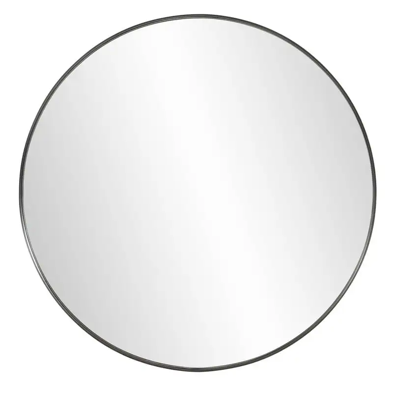 

Diameter Steele Black Round Mirror Non reversible mirror Non reversing mirror Shower mirror fogless for shaving Unbreakable mirr