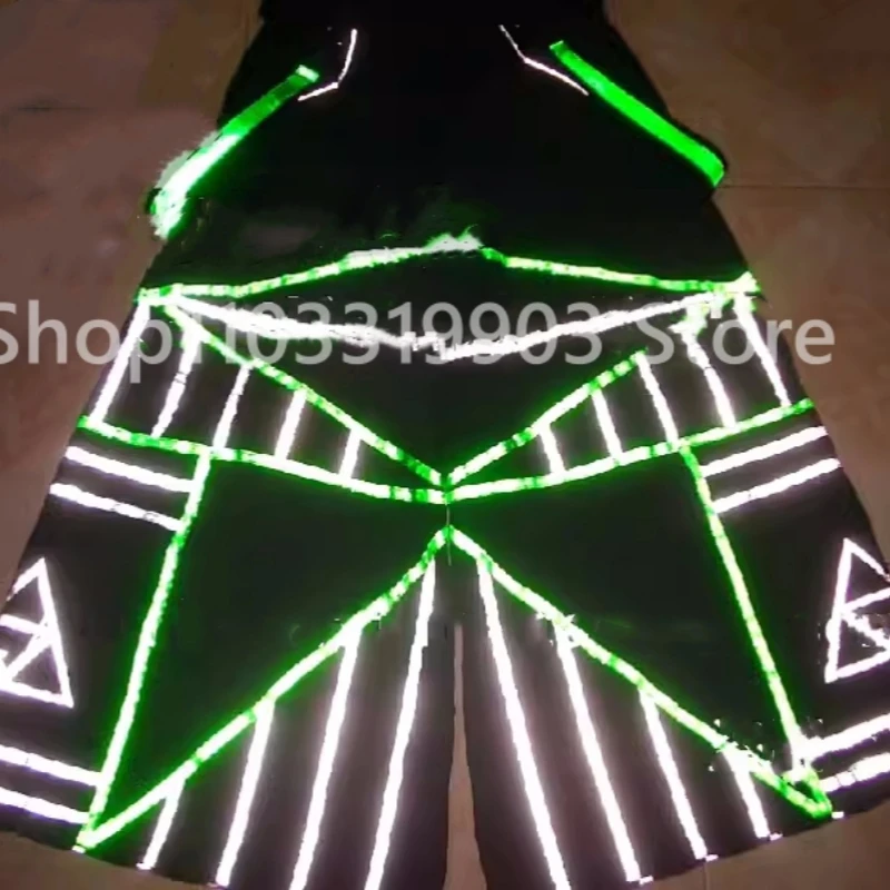 

Street Cool Unisex Reflective Strip Night Vision Pants Shuffle Ghost Dancing Pants Luminous Death Trousers Teens Clothing New