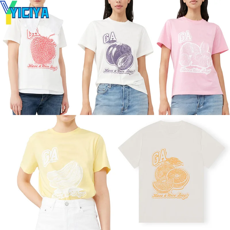 YICIYA GAN brand T-shirts new y2k clothes crop tops fashion woman fruit Printing o-neck Short Sleeve Tops Pullovers casual tees
YICIYA GAN brand T-shirts new y2k clothes crop tops fashion woman fruit Printing o-neck Short Sleeve Tops Pullovers casual tees