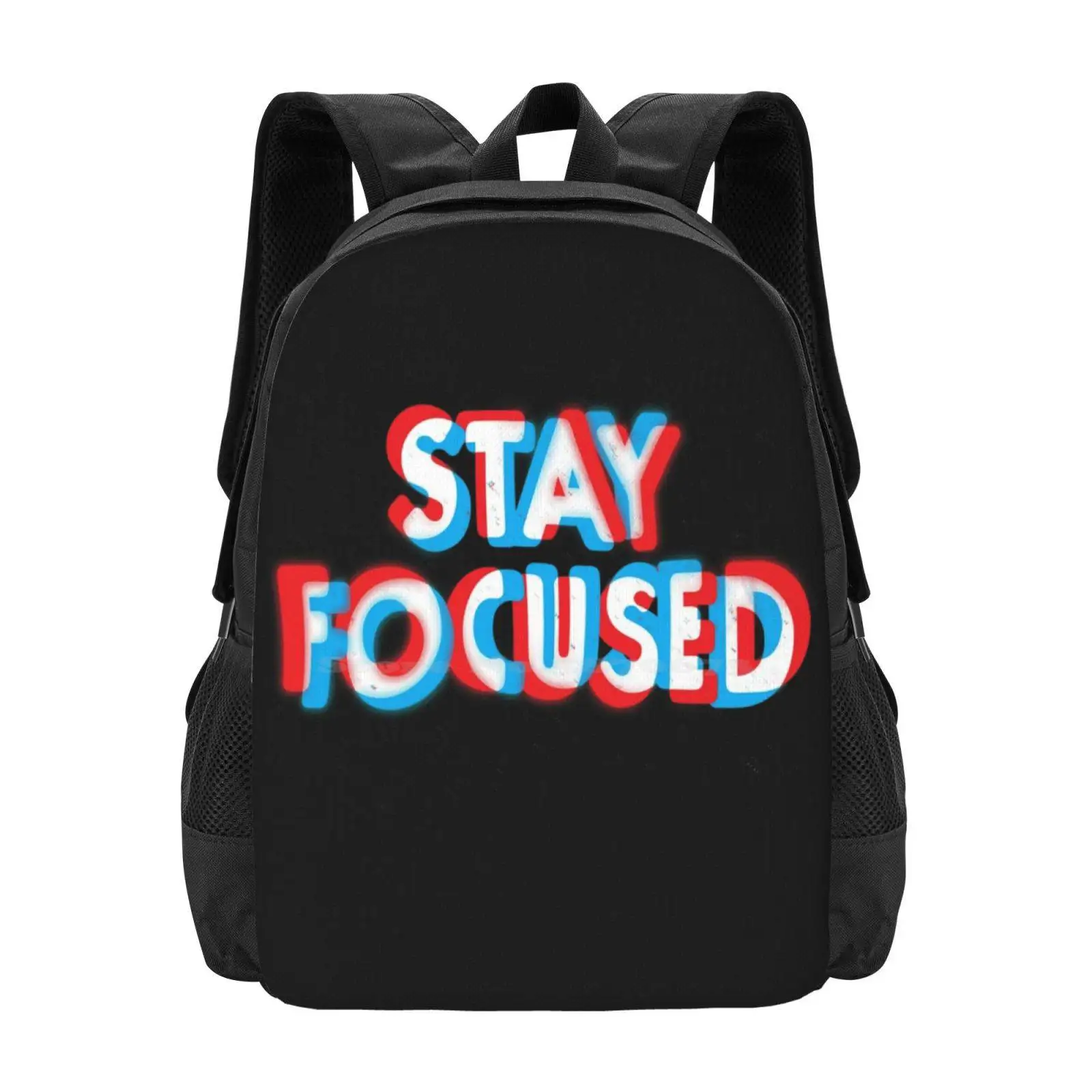 

Stay Fashion Pattern Design Travel Laptop School Backpack Bag Type Typography 3D Fun Minimal Graphic Design For Men Shop Art