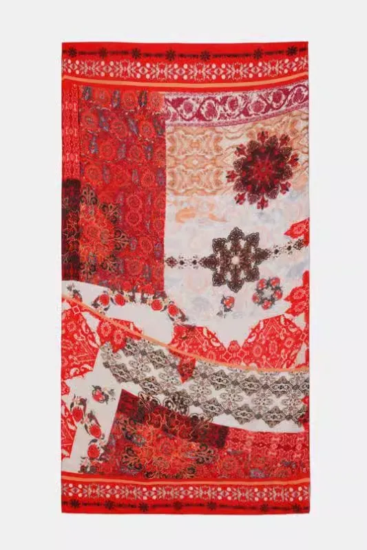 

Международная торговля оригинальными одиночными испанскими аксессуарами Весенний Новый женский модный длинный шарф с принтом шарф