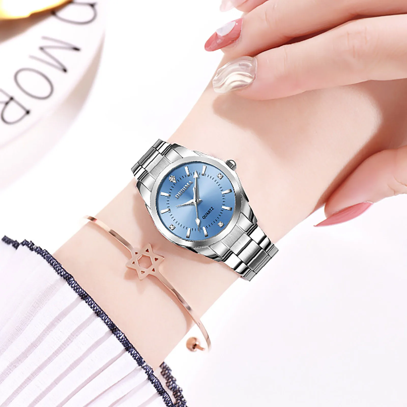 Aesthetics Ladies Wristwatches Silver Popular Pink Dial Metal Women Bracelet Quartz Clock Fashion Female Watch Gifts
Aesthetics Ladies Wristwatches Silver Popular Pink Dial Metal Women Bracelet Quartz Clock Fashion Female Watch Gifts