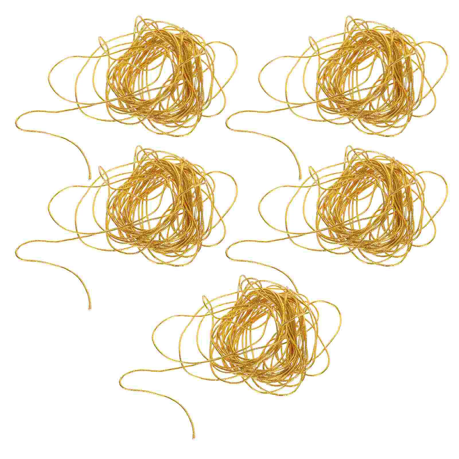 

5 Пряди многофункциональная Золотая веревка, практичная блестящая золотая веревка