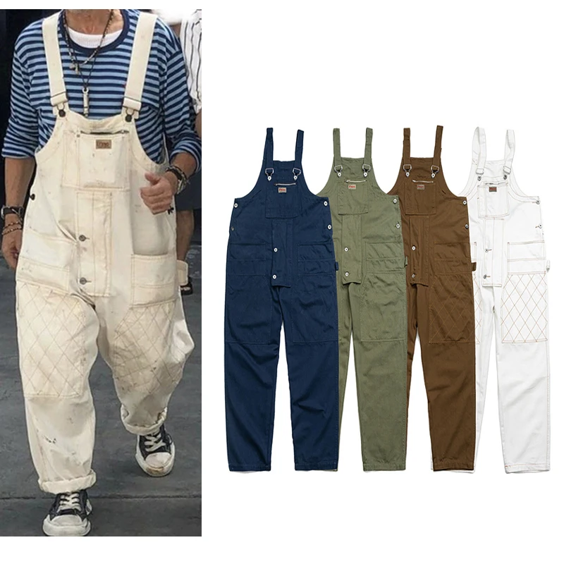 Safari Style Multi-Pockets Bib Overalls Men Hip Hop Streetwear Cargo Work Pants Coveralls Men's Casual Loose Pant Strap Trousers
Safari Style Multi-Pockets Bib Overalls Men Hip Hop Streetwear Cargo Work Pants Coveralls Men's Casual Loose Pant Strap Trousers