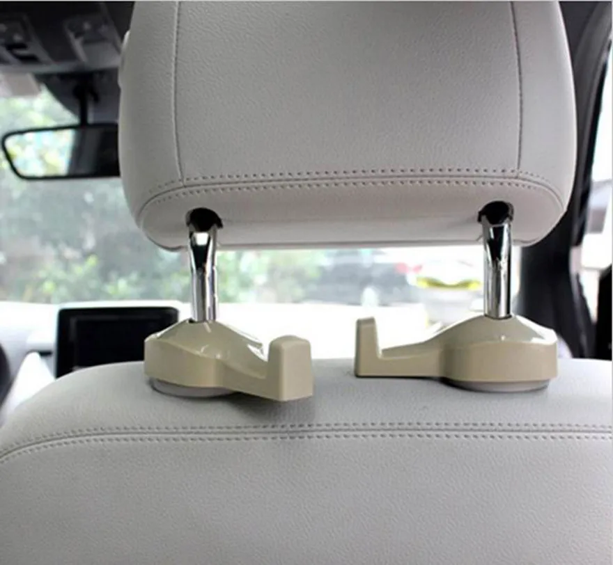 

2PCS Car Headrest Hook Seat Back Hanger for Bag Handbag Purse Grocery Cloth Portable Multifunction Clips Car Styling
