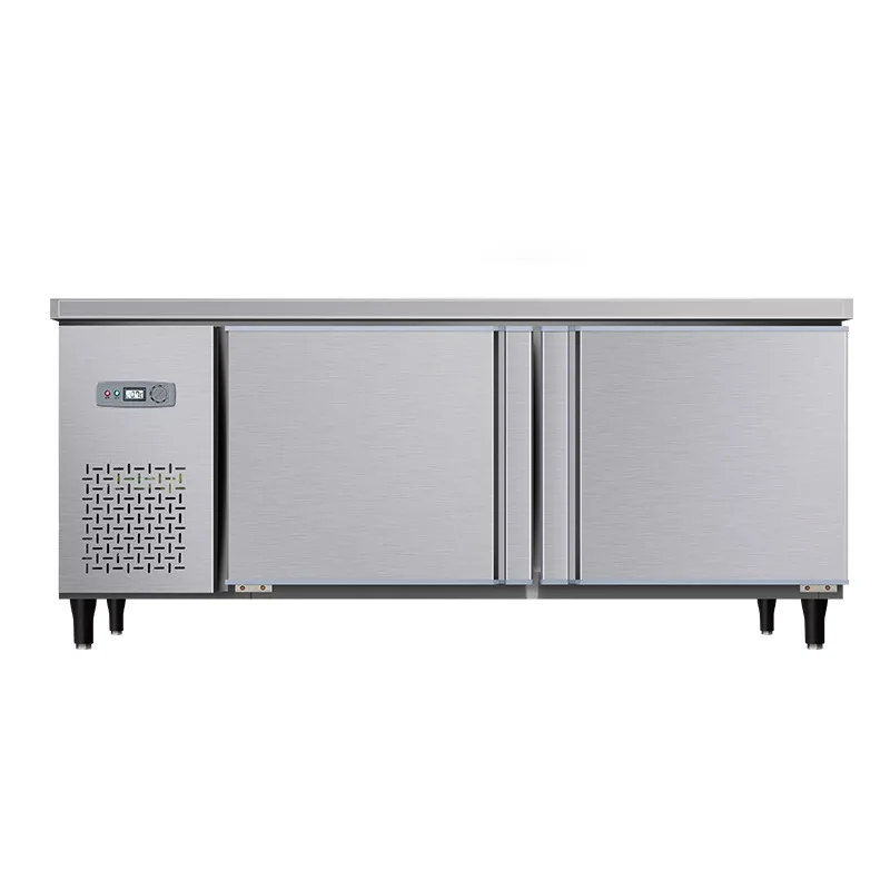 

Pizza Workbench Refrigerators Frozen Fresh Frozen Table Bench Refrigerators Horizontal Tea Shop Freezer Flat - Cold Console