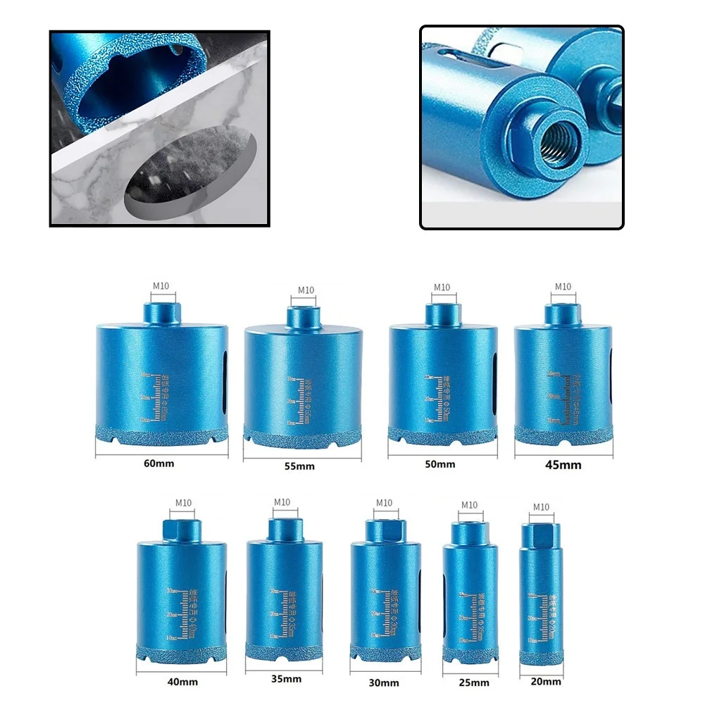 1PCS 20-60mm M10 Thread Drill Bit Vacuum Brazed Core Drill Bits Diamond Drilling Core Bit Ceramic Tile Hole Saw For Drilling
1PCS 20-60mm M10 Thread Drill Bit Vacuum Brazed Core Drill Bits Diamond Drilling Core Bit Ceramic Tile Hole Saw For Drilling