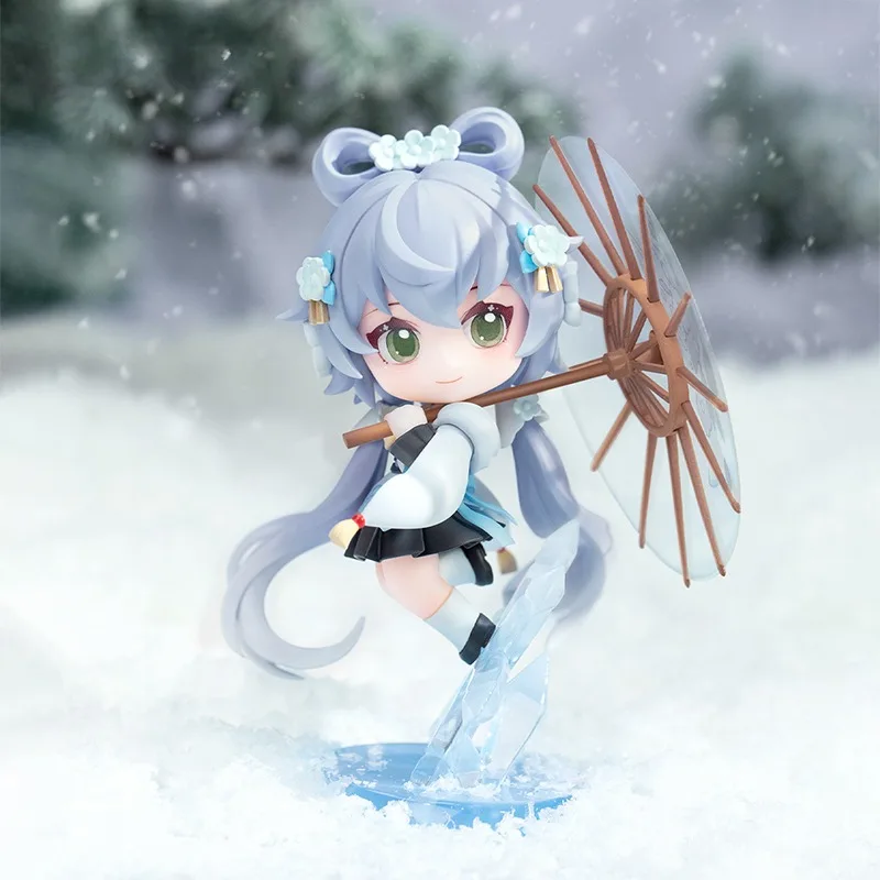 

12cm Luo Tianyi Action Figure Cute Kawaii Girl Series Doll Q Version Ornaments Model Pvc Collection Desktop Display Gift Toys