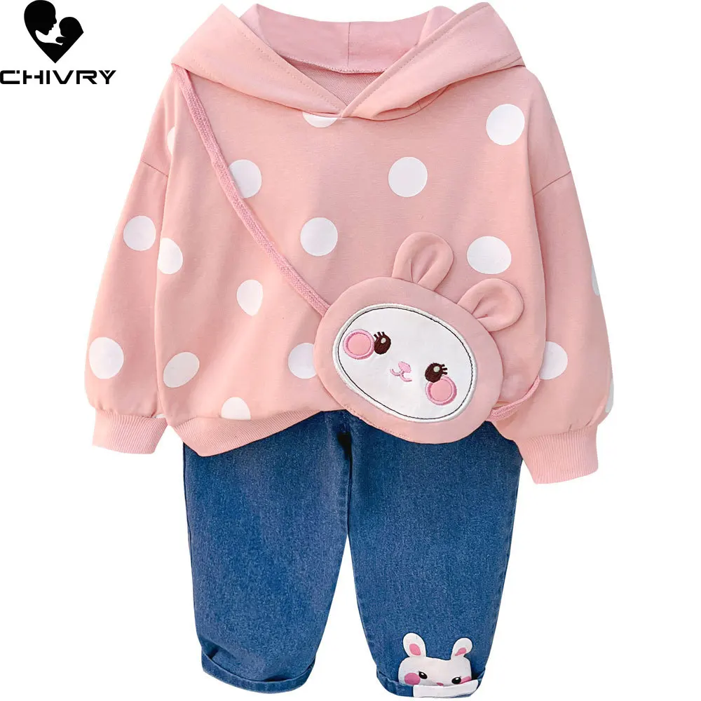 New 2023 Kids Baby Spring Autumn Cute Cartoon Rabbit Dot Hooded Sweatshirt Tops with Denim Pants Girls Fashion Clothing Sets
New 2023 Kids Baby Spring Autumn Cute Cartoon Rabbit Dot Hooded Sweatshirt Tops with Denim Pants Girls Fashion Clothing Sets