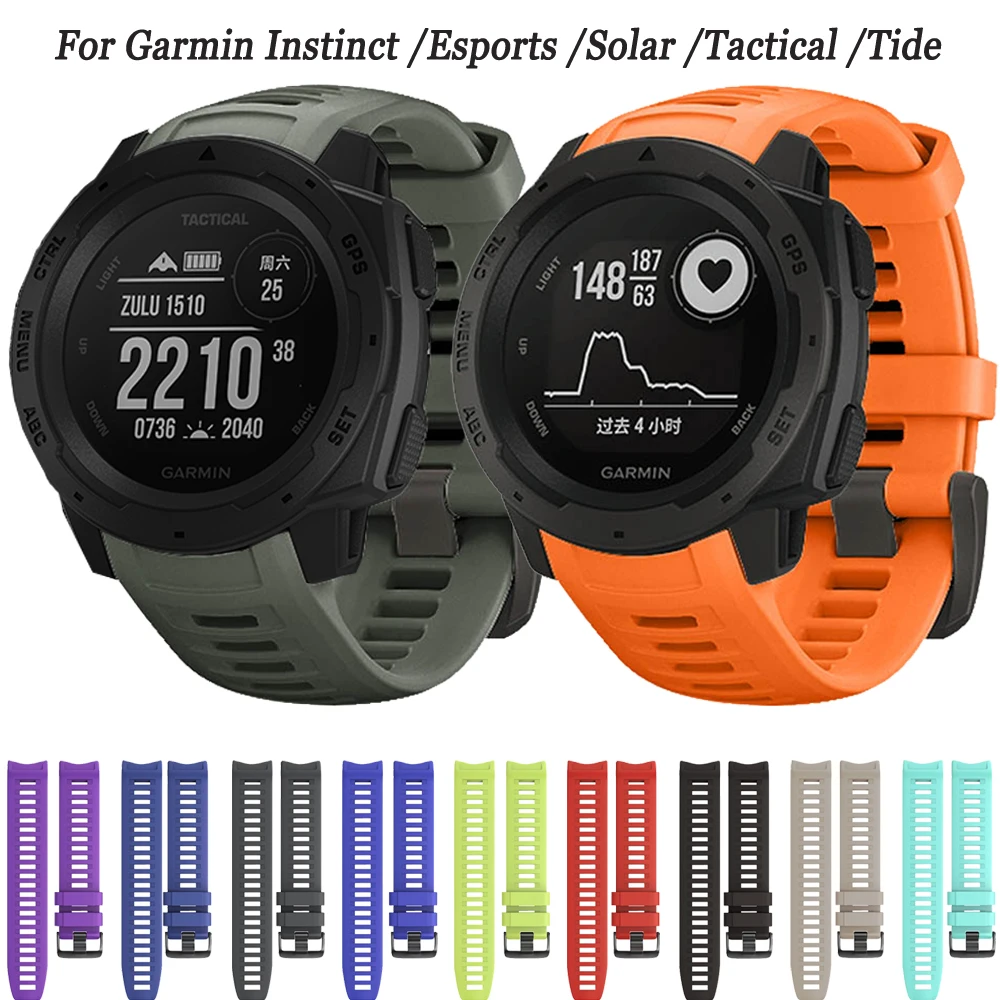 Strap For Garmin Instinct Watchband Sports Silicone Wristband Bracelet for Garmin Esports Tactical Tide Solar Watch Accessories
Strap For Garmin Instinct Watchband Sports Silicone Wristband Bracelet for Garmin Esports Tactical Tide Solar Watch Accessories