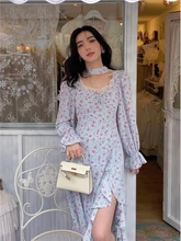 QWEEK Floral Dress Women 2022 Spring Vintage Sweet Lace Flower Print Elegant Designer Irregular Dresses Female Robes Vestidos
QWEEK Floral Dress Women 2022 Spring Vintage Sweet Lace Flower Print Elegant Designer Irregular Dresses Female Robes Vestidos