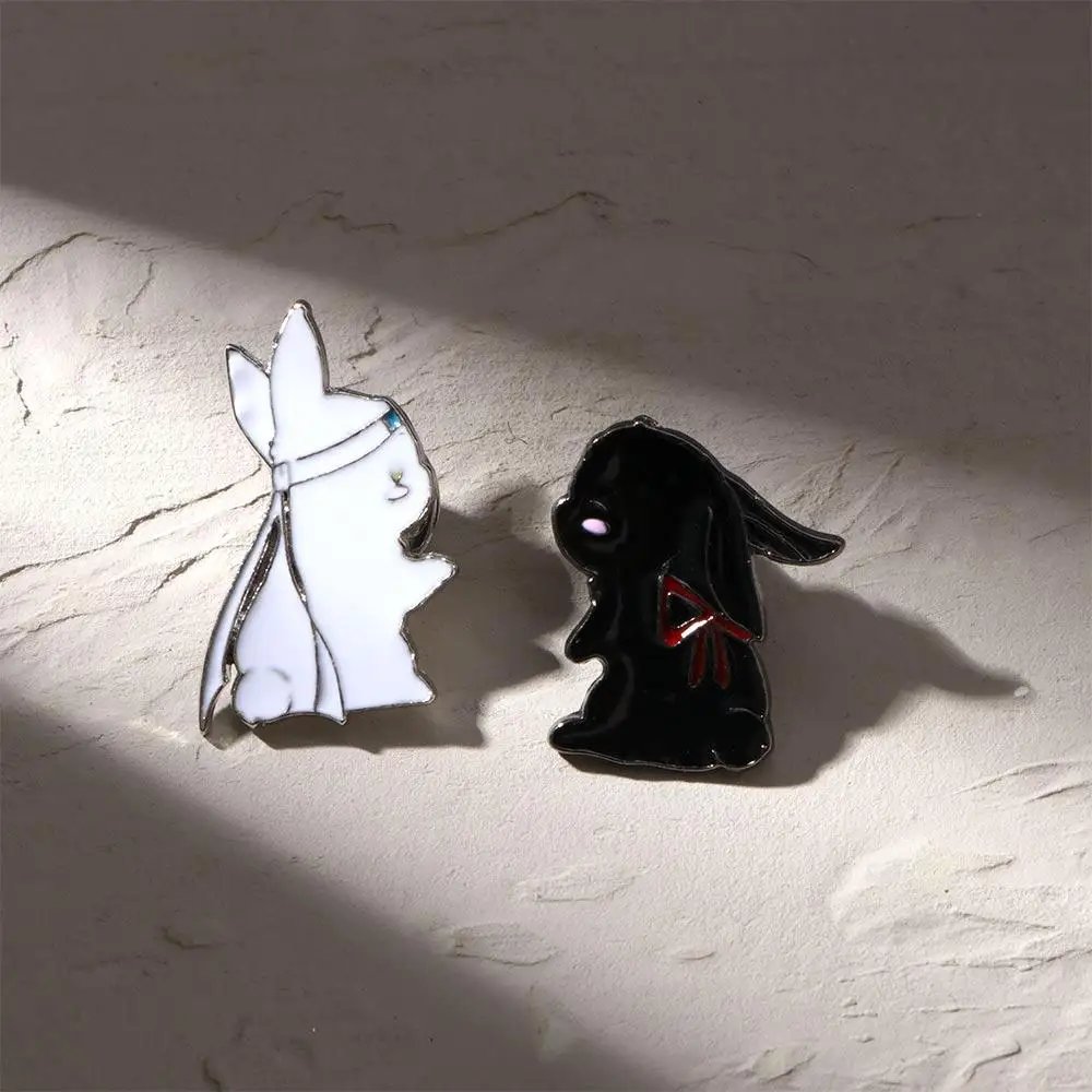 Wuxian Black and White Rabbit Brooch and Enamel Pin The Grandmaster of Demonic Lapel Pin
Wuxian Black and White Rabbit Brooch and Enamel Pin The Grandmaster of Demonic Lapel Pin