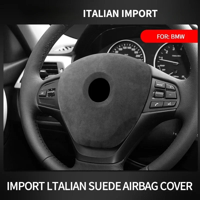 

Alcantara For BMW F Chassis 1 Series 3 Series 5 Series X1X3X4X5 Car Steering Wheel Airbag Cover Sticker Interiors Accessories