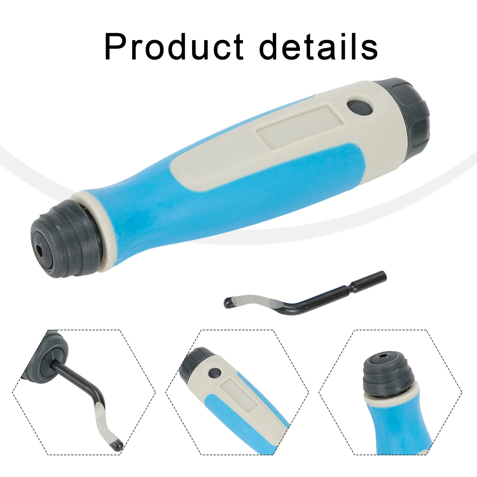 Burr Scraper Deburring Tool Blue Deburring Handle Rubber Trimmer 47*3.2mm Ergonomic 1* Workshop Pratical Durable
Burr Scraper Deburring Tool Blue Deburring Handle Rubber Trimmer 47*3.2mm Ergonomic 1* Workshop Pratical Durable
