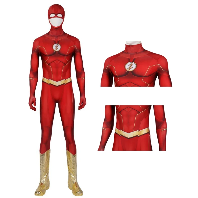 Adult Male Barry Allen Cosplay Season 8 Role-Playing New Movie Halloween Superhero Costume 3D Printed Jumpsuit Fancy Hero Zentai
Adult Male Barry Allen Cosplay Season 8 Role-Playing New Movie Halloween Superhero Costume 3D Printed Jumpsuit Fancy Hero Zentai