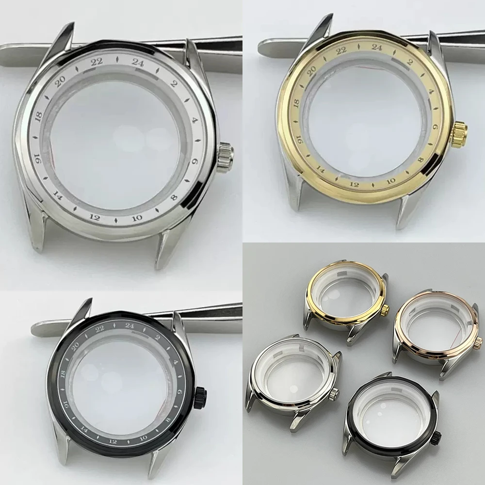 Silver Rose/Black/Gold Stainless Steel Watch Case 39mm Sapphire Glass Case, for NH35 NH36 4R35A 4R36A Movement, Fits 34mm Dial
Silver Rose/Black/Gold Stainless Steel Watch Case 39mm Sapphire Glass Case, for NH35 NH36 4R35A 4R36A Movement, Fits 34mm Dial