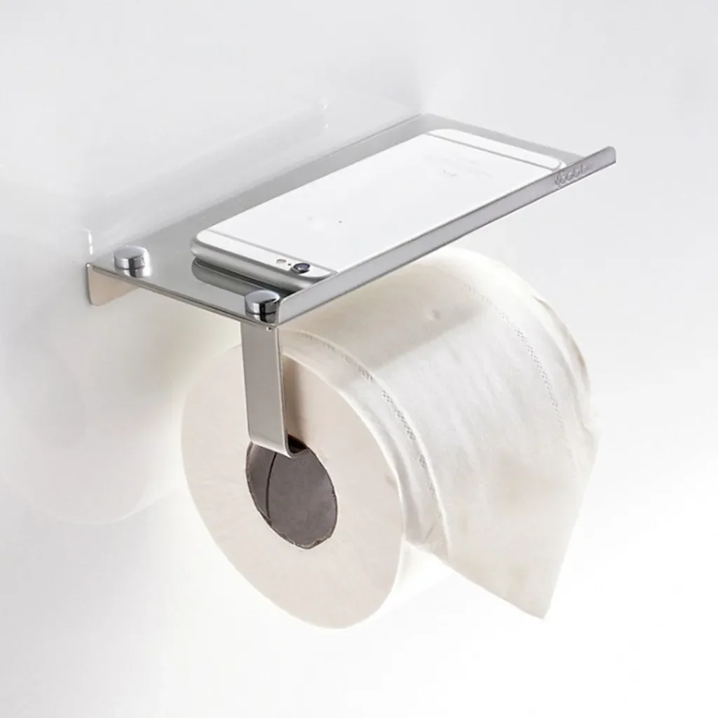 Bathroom Organizer Chrome Hook Hanger for Toilet Paper Roll Phone Holder with Fixing Screws Wall Shelf Rangement Cuisine
Bathroom Organizer Chrome Hook Hanger for Toilet Paper Roll Phone Holder with Fixing Screws Wall Shelf Rangement Cuisine