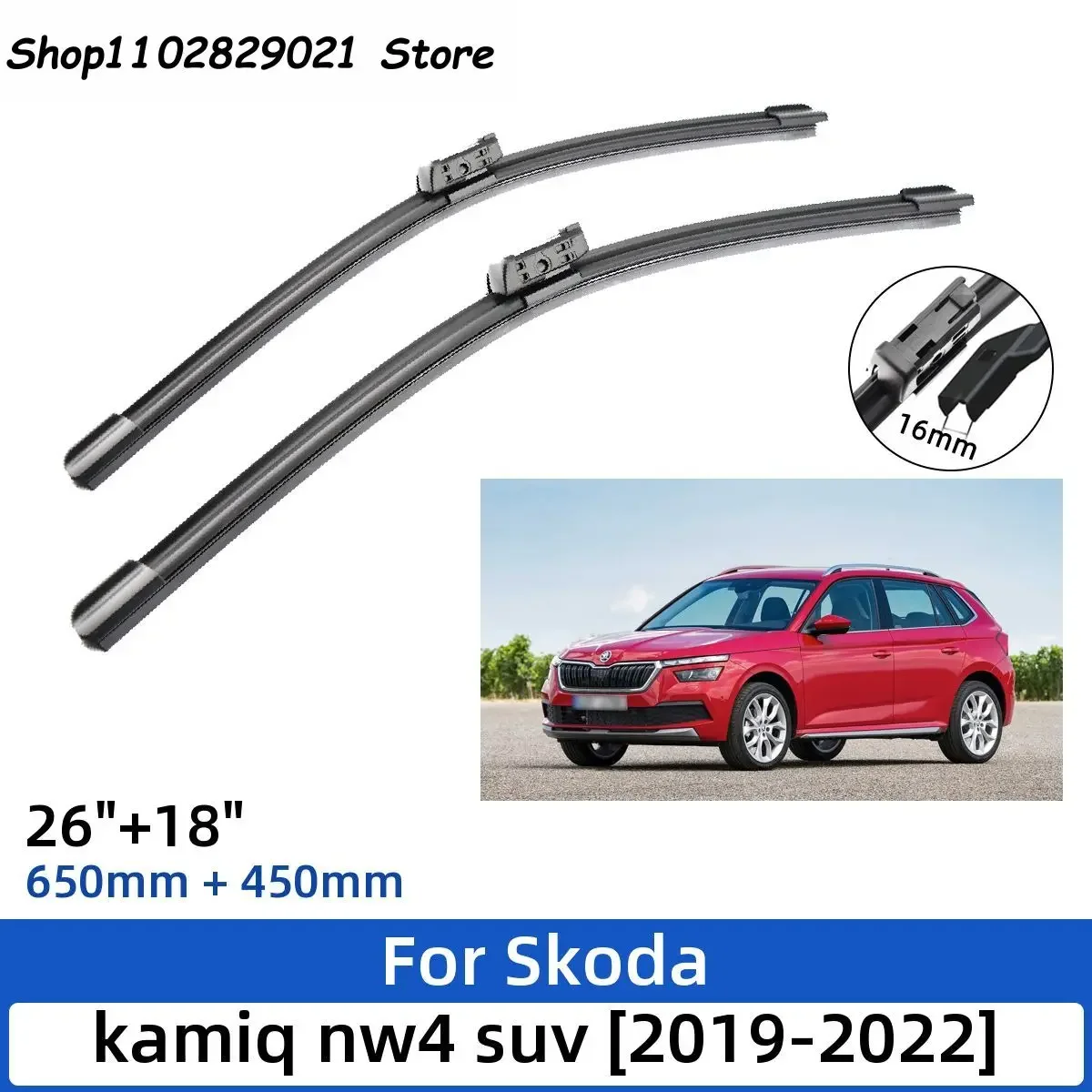 2PCS For Skoda kamiq nw4 suv 2019-2022 26"+18" Front Wiper Blades Windshield Windscreen Window Cutter Accessories 2020 2021 2022
2PCS For Skoda kamiq nw4 suv 2019-2022 26"+18" Front Wiper Blades Windshield Windscreen Window Cutter Accessories 2020 2021 2022