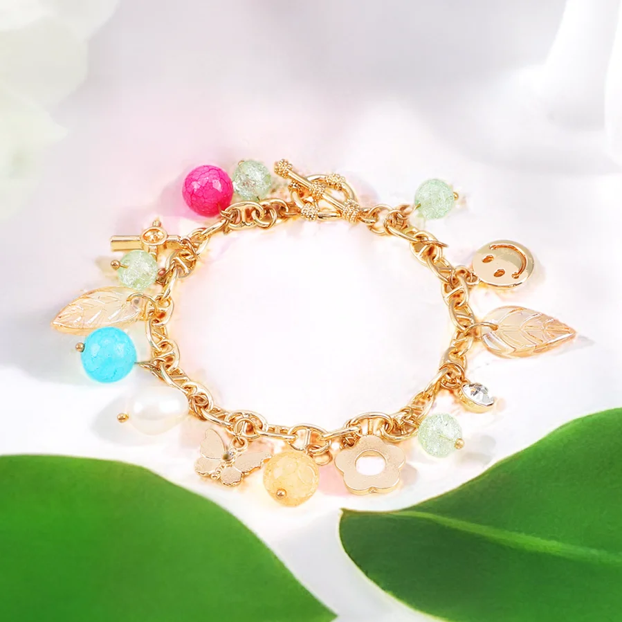 

Makersland Charm Bracelet Chains for Women Fashion Jewelry Girl Wholesale Butterfly Cross Pearl Pendant Bracelets Jewellery