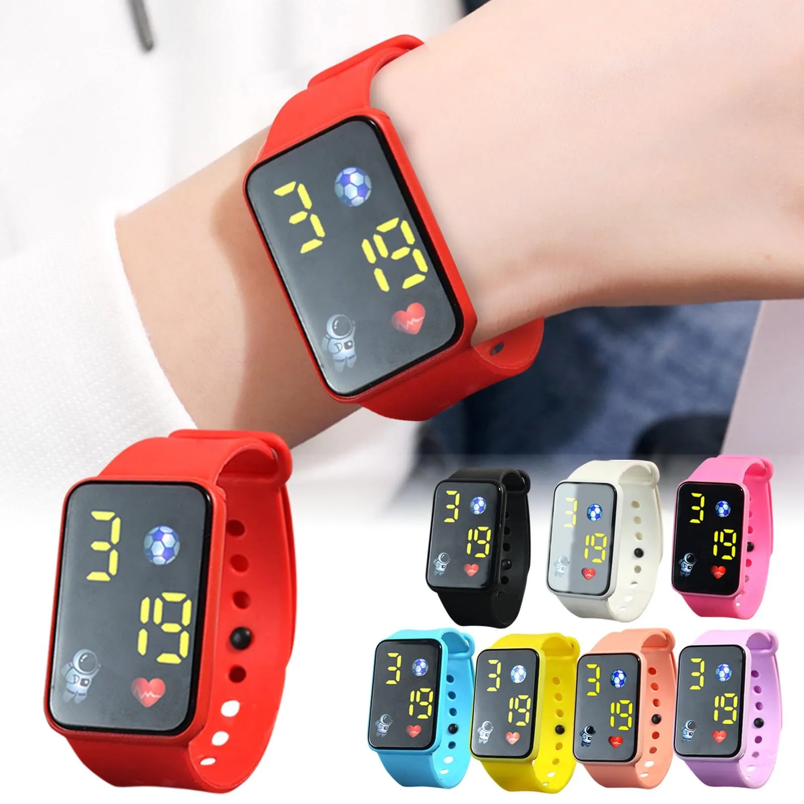 

Children'S Sports Watch Suitable For Students' Outdoor Electronic Cartoon Dial Watches Led Screen Date Display Watch Relogio