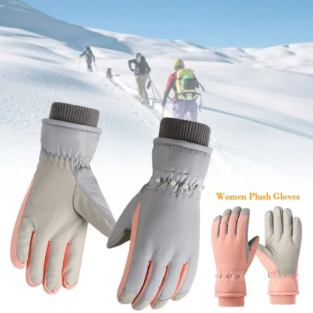Waterproof Women Plush Gloves Fashion PU Fleece Full Finger Snowboard Ski Gloves Windproof Thickened Thermal Glove Winter Warm
Waterproof Women Plush Gloves Fashion PU Fleece Full Finger Snowboard Ski Gloves Windproof Thickened Thermal Glove Winter Warm