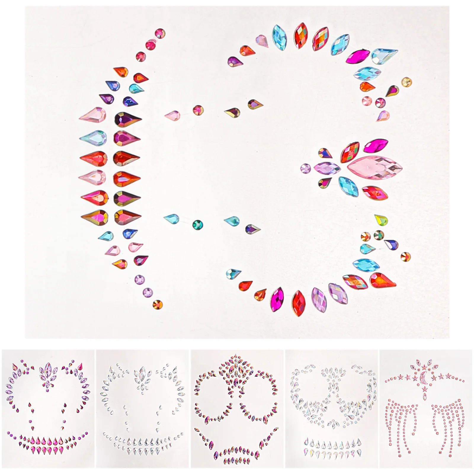 6 Sheets Halloween Rhinestone Stickers Face Jewels Crystal Temporary Tattoos Resin Eyes
6 Sheets Halloween Rhinestone Stickers Face Jewels Crystal Temporary Tattoos Resin Eyes