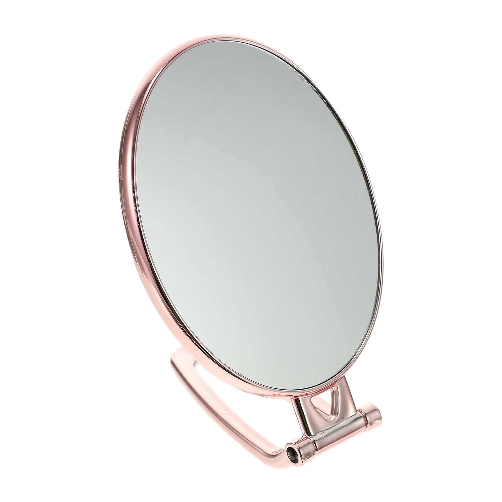 

Vanity Mirror Pedestal Makeup Compact Magnifying Double Sided Travel with Handle Handheld