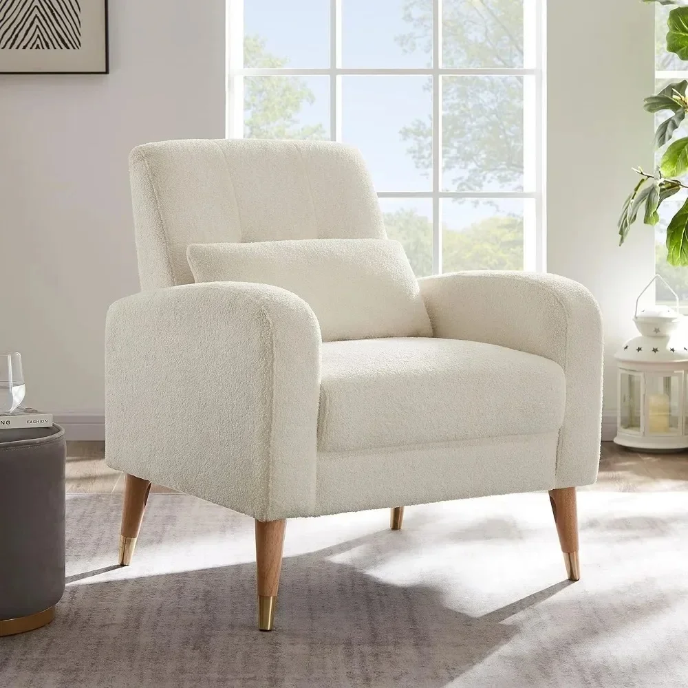 

Стулья для гостиной, мебель среднего века, современный стул с акцентом, удобный одноместный диван-стул с металлическими ножками, расслабляющий домашний